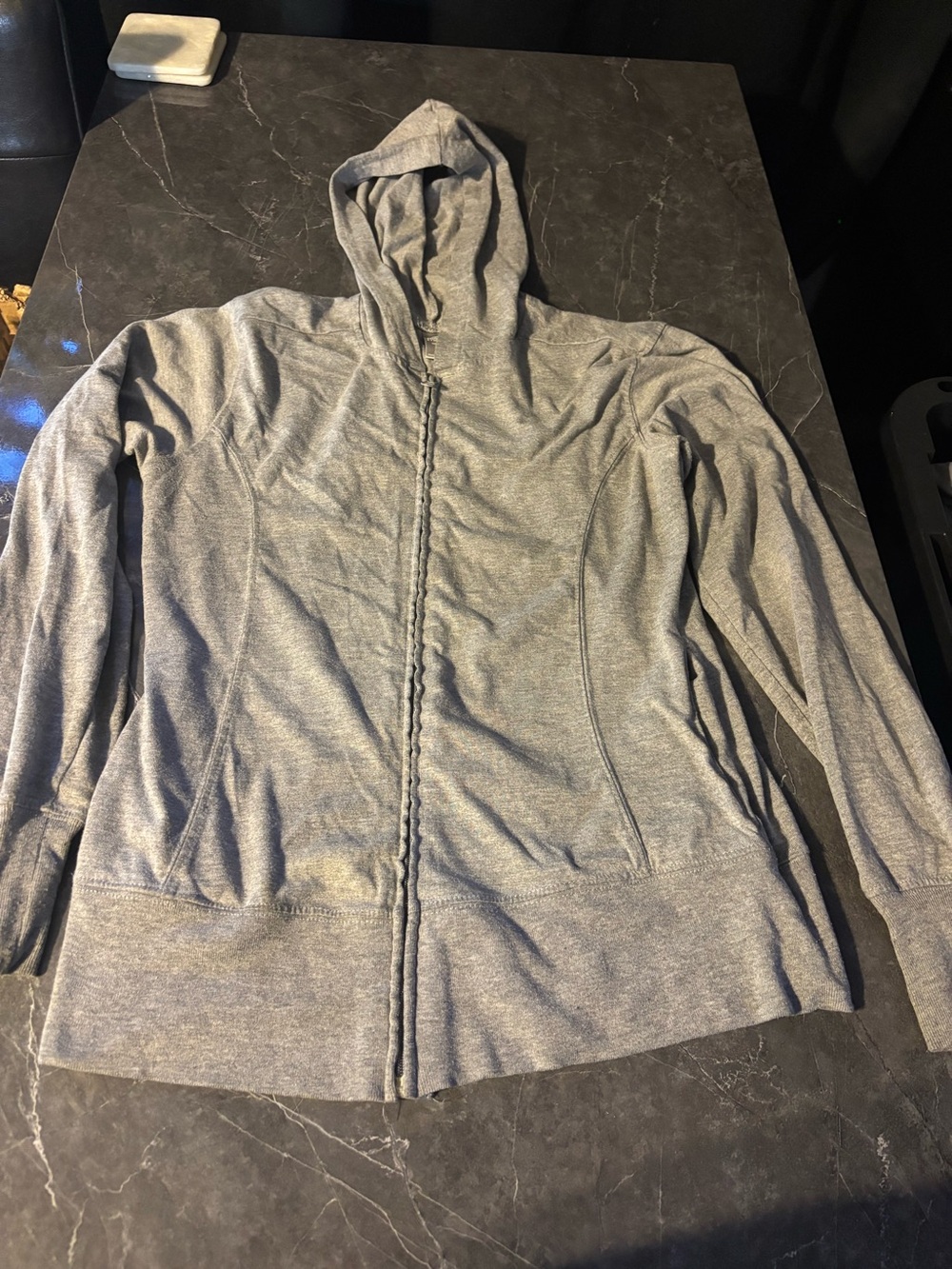 Russell Athletic Heather Gray Full-Zip Hooded Jacket